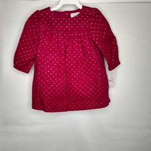 carters red dotted top